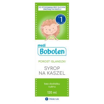 Bobolen Porost Islandzki, syrop na kaszel, 120 ml