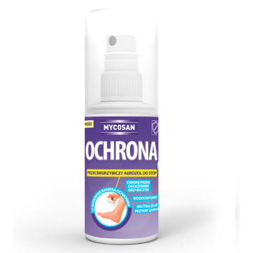 Mycosan Ochrona, aerozol przeciwgrzybiczy do stóp, 80 ml