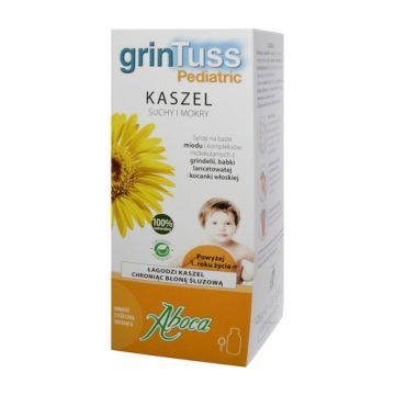 GrinTuss Pediatric, syrop na kaszel suchy i mokry, 128 g