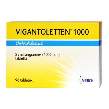 Vigantoletten 1000, 1000 j.m., tabletki, 90 szt., witamina D