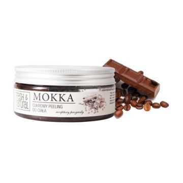 Fresh&Natural, peeling, cukrowy, mokka, 250 g