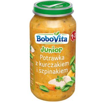 BoboVita, potrawka z kurczakiem i szpinakiem, 12 m+, 250 g