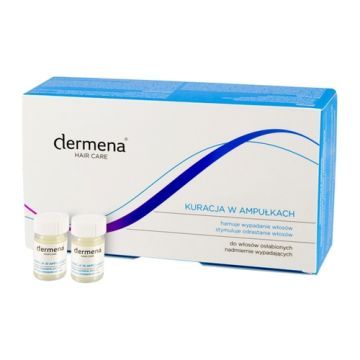 Dermena Hair Care, kuracja do włosów osłabionych, nadmiernie wypadających, 5 ml, 15 ampułek