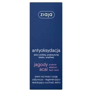 Ziaja Jagody Acai, krem, odzyw-regen.,n/tw.,szyje, 50 ml