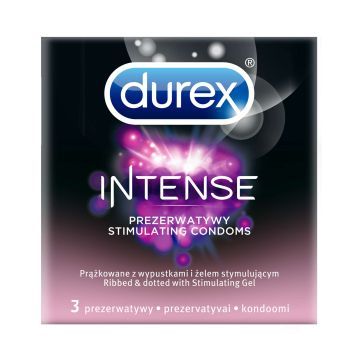 Durex Intense, prezerwatywy, 3 szt.