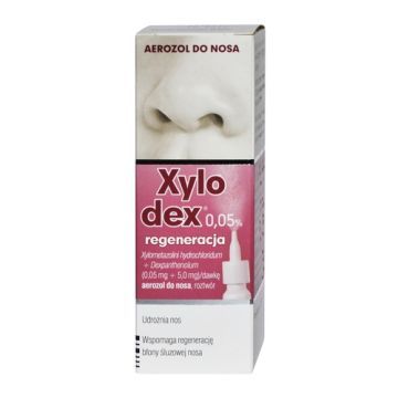 Xylodex 0,05% regeneracja, 0,05 mg + 5,0 mg/dawka, aerozol do nosa, 10 ml