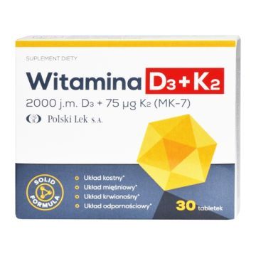 Witamina D3 + K2, tabl., 30 szt