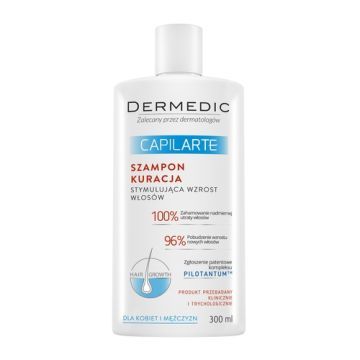 Dermedic Capilarte, kuracja stymulująca wzrost włosów, szampon, 300 ml