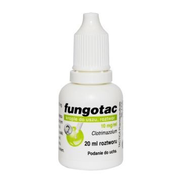 Fungotac, 10 mg/ml, krople do uszu, 20 ml