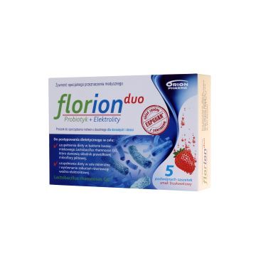 Florion Duo Probiotyk + Elektrolity, proszek do sporządzania roztworu, 5 saszetek