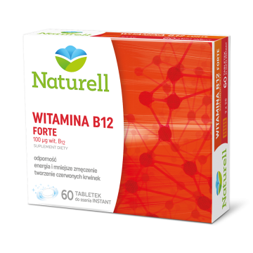 Naturell Witamina B12 FORTE, tabletki do rozgryzania i żucia, 60 szt.