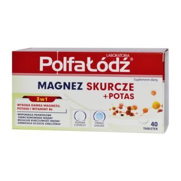 Laboratoria PolfaŁódź Magnez Skurcze+Potas, tabletki, 40 szt.