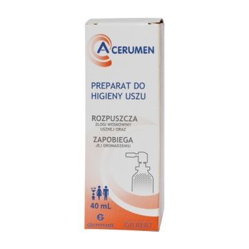 A-Cerumen, preparat do higieny uszu, 40 ml (spray)