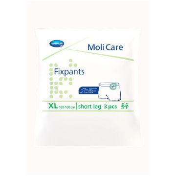 Molicare Fixpants, elastyczne majtki z siatki z krótką nogawką, rozmiar XL, 3 szt.