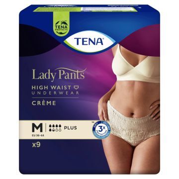 Majtki chłonne TENA Lady Pants Plus Creme OTC Edition, rozmiar M, 9 szt.