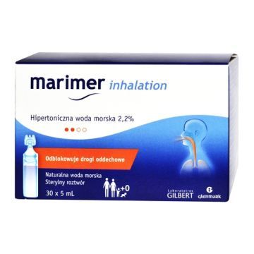 Marimer Inhalation, hipertoniczna woda morska, 5 ml, 30 ampułek