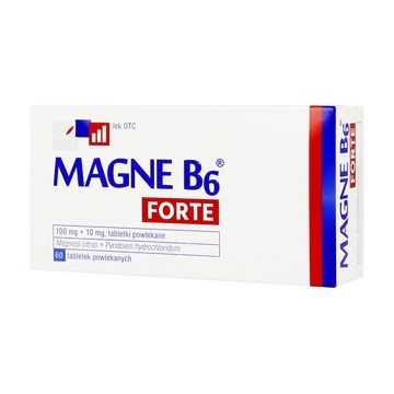 Magne B6 Forte, 100 mg+10 mg, tabletki powlekane, 60 szt.