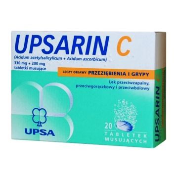 Upsarin C, 330 mg+200 mg, tabl.musuj., 20 szt