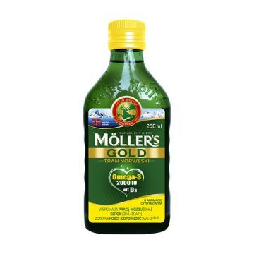 Mollers Tran Norweski, aromat cytrynowy, 250 ml