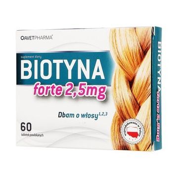 Biotyna Forte  2.5 mg, tabl.powl., 60 szt