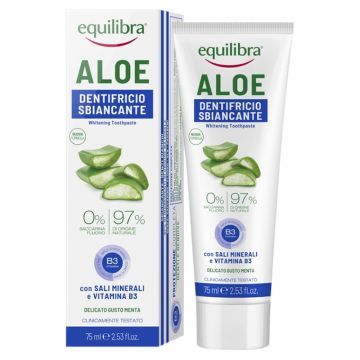 Equilibra, aloesowa pasta do zębów wybielająca, 75 ml