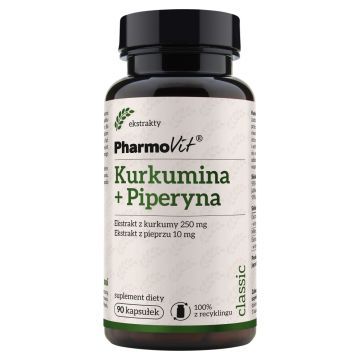 Kurkumina + Piperyna, kaps.,(Pharmovit), 90 szt