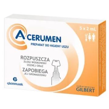 A-Cerumen, preparat do oczyszczania i higieny uszu, 2 ml, 5 ampułek