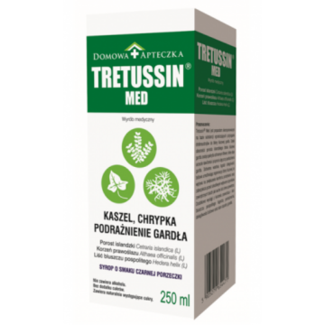 Tretussin Med, syrop o smaku czarnej porzeczki, 250 ml