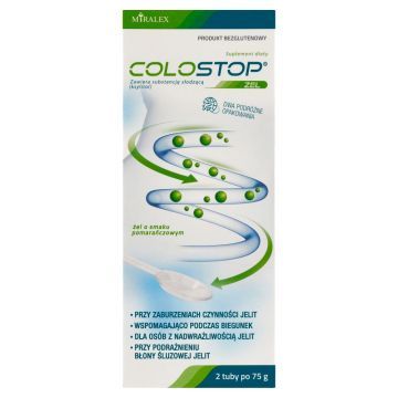 Colostop, żel o smaku pomarańczowym, 2 tuby (2 x 75 g)