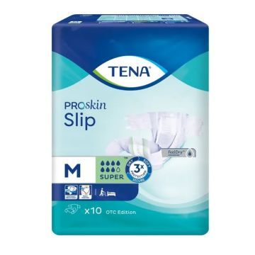 TENA Slip ProSkin Super OTC Edition, pieluchomajtki, rozmiar M, 10 szt.