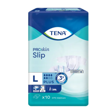 TENA Slip Proskin Super OTC Edition, pieluchomajtki, rozmiar L,10 szt.