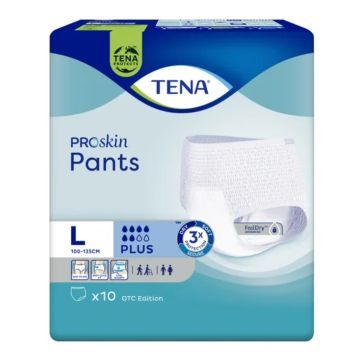 TENA Pants ProSkin Plus OTC Edition, majtki chłonne, rozmiar L, 10 szt.