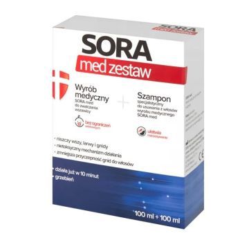 Zestaw Sora Med, płyn 100 ml + szampon 100 ml