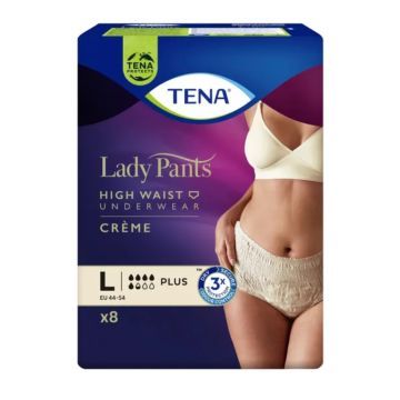 Majtki chłonne TENA Lady Pants Plus Noir OTC Edition, rozmiar L, 8 szt.