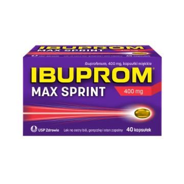 Ibuprom Max Sprint, 400 mg, kapsułki miękkie, 40 szt.