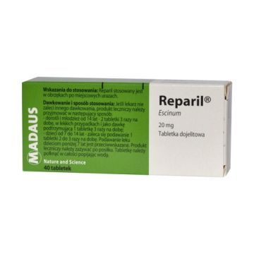 Reparil, 20 mg, tabletki dojelitowe, 40 szt.