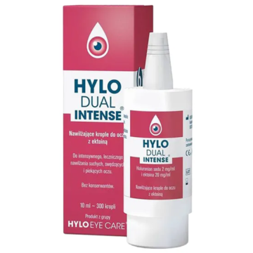 Hylo Dual Intense, krople do oczu nawilżające z ektoiną, 10 ml