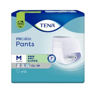 TENA Pants ProSkin Super, majtki chłonne, rozmiar M, 12 szt.