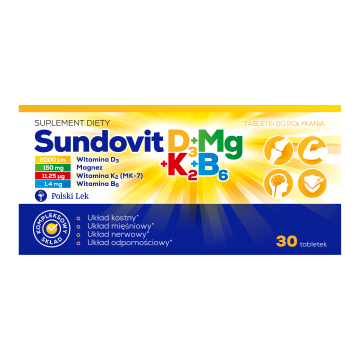 Sundovit D3+Mg+K2+B6, tabletki, 30 szt.