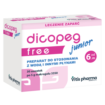 Dicopeg Junior Free, proszek dla dzieci od 6-miesiąca, saszetki, 30 szt.