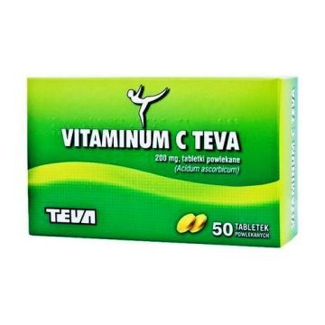 Vitaminum C Teva, 200 mg, tabletki powlekane, 50 szt.