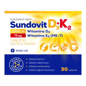 SundovitD3+K2, tabletki, 30 szt.