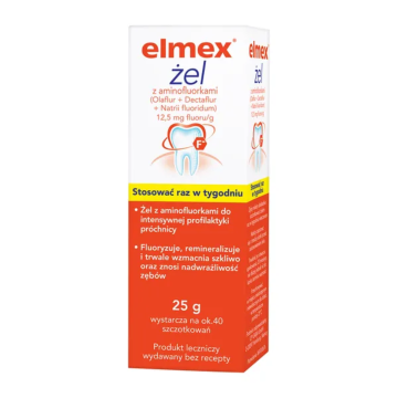 Elmex, 12,5 mg fluoru/g, żel, 25 g