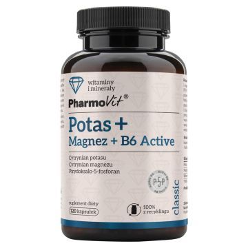 Pharmovit Potas+Magnez+B6 Active, kaps., 120 szt