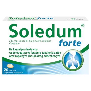 Soledum forte, 200 mg, kapsułki dojelitowe miękkie, 20 szt.