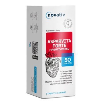 Novativ Asparvita Forte Magnez + Potas, tabl., 50 szt