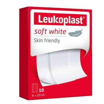 Leukoplast Soft, plastry, 6 x 10 cm, 10 szt.