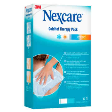 Nexcare ColdHot Therapy Pack Maxi, zimno-ciepły okład żelowy wielokrotnego użytku, 19,5 cm x 30 cm, 1 szt.