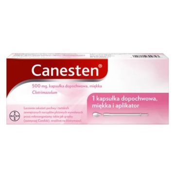 Canesten, 500 mg, kapsułki dopochwowe miękkie, 1 szt.