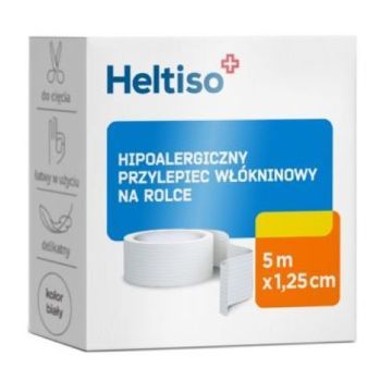 Heltiso, przylep., wlokninowy,5m x 1,25cm, 1 szt (rolka)